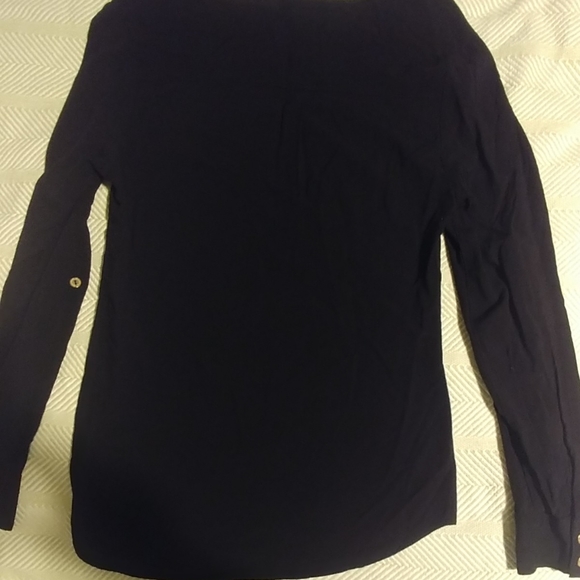 Guess black zippered t-shirt sz M - Picture 2 of 5